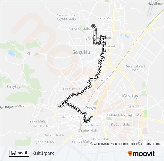 56-A bus Line Map