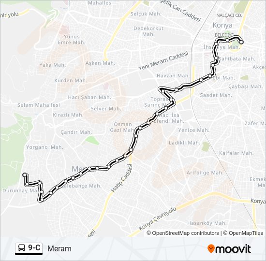 9-C bus Line Map