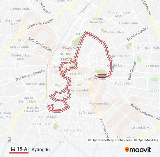 15-A Bus Line Map