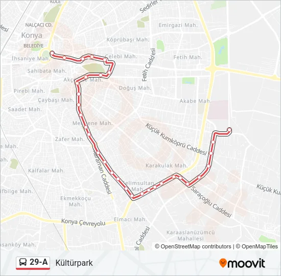 29-A Bus Line Map