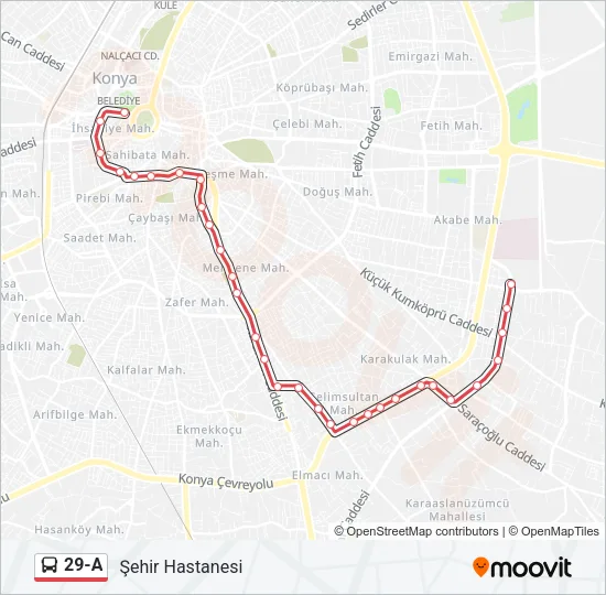 29-A Bus Line Map
