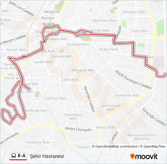 8-A Bus Line Map