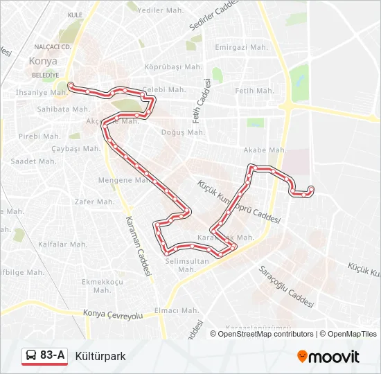 83-A Bus Line Map