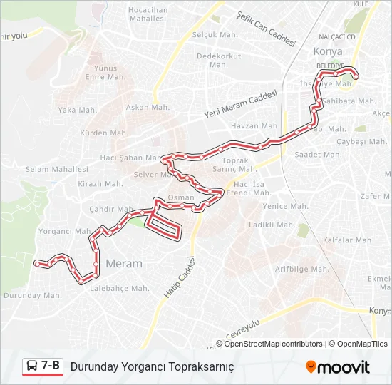7-B Bus Line Map