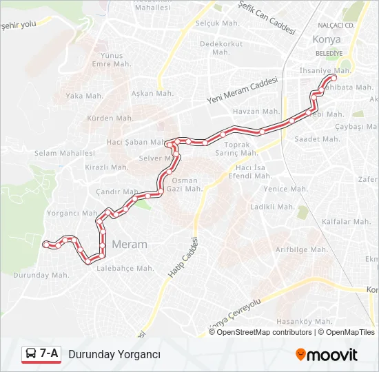 7-A Bus Line Map