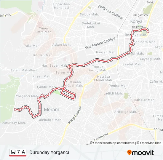 7-A Bus Line Map