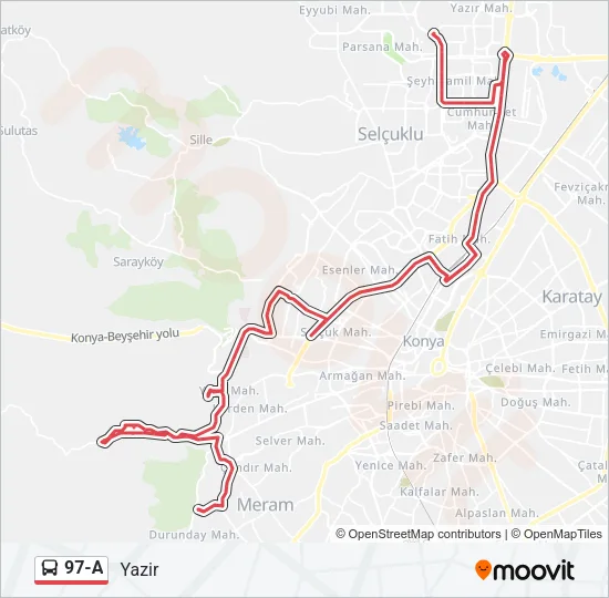 97-A Bus Line Map