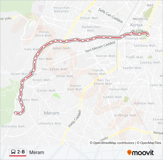 2-B Bus Line Map