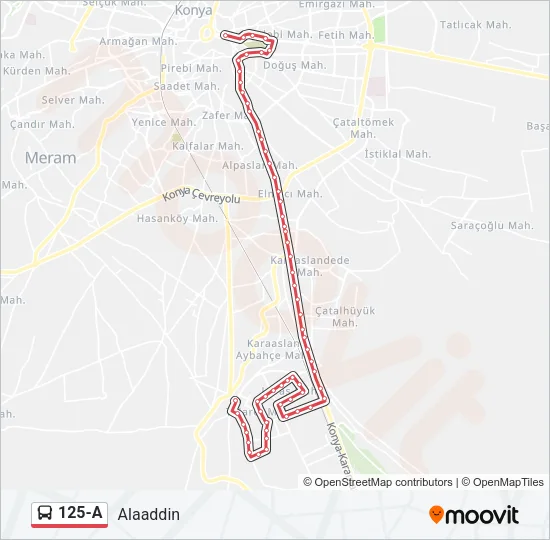 125-A Bus Line Map
