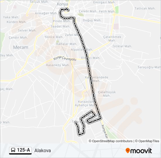 125-A bus Line Map