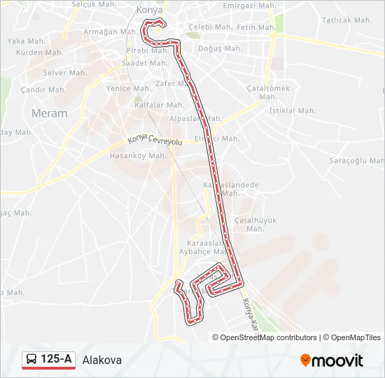125-A Bus Line Map