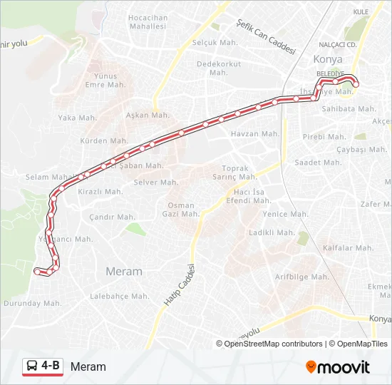 4-B Bus Line Map