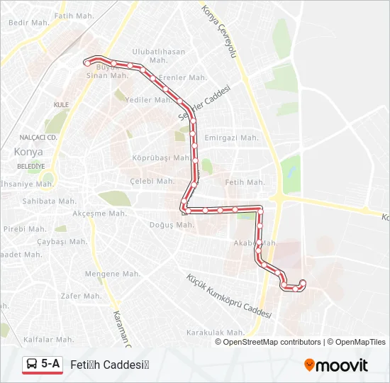 5-A Bus Line Map