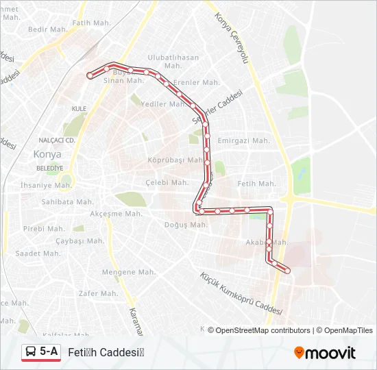 5-A Bus Line Map