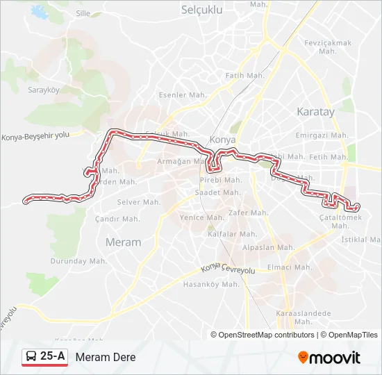25-A Bus Line Map