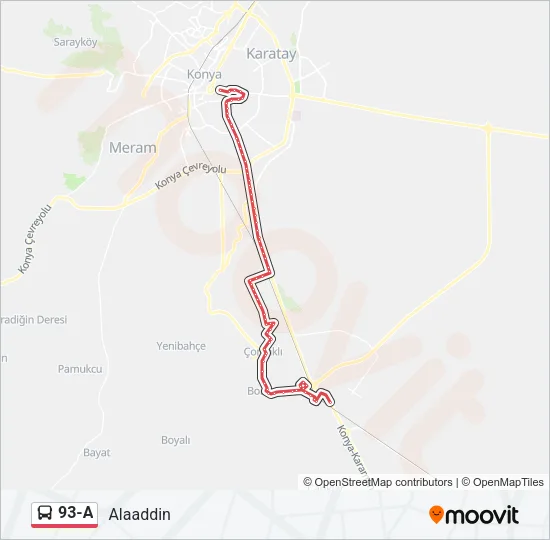 93-A Bus Line Map