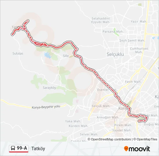 99-A Bus Line Map