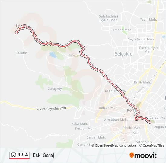 99-A Bus Line Map