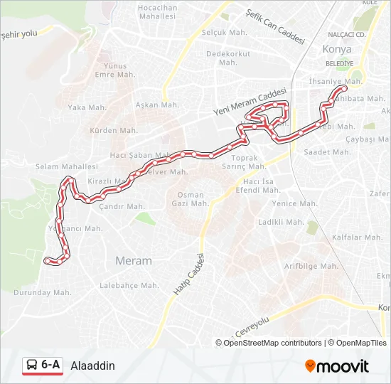 6-A Bus Line Map