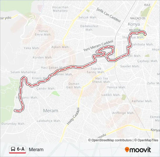 6-A Bus Line Map