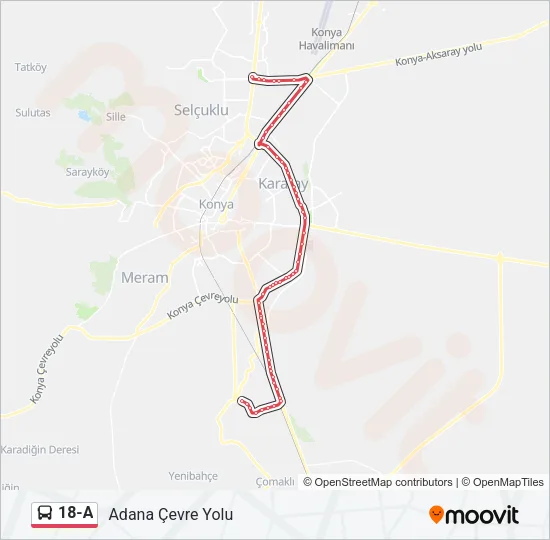 18-A Bus Line Map