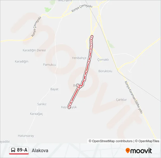 89-A Bus Line Map