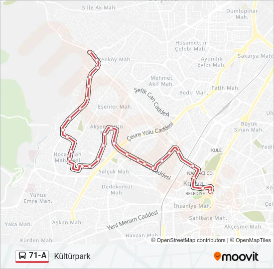 71-A Bus Line Map