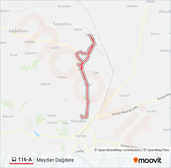 116-A Bus Line Map