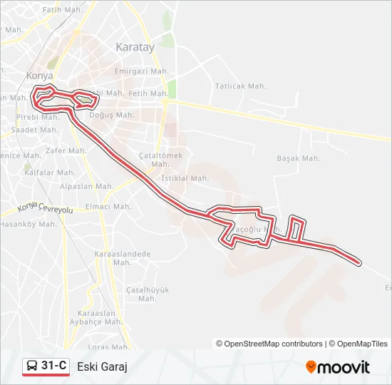 31-C Bus Line Map