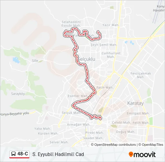 48-C Bus Line Map