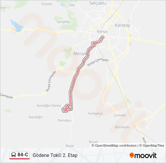 84-C Bus Line Map