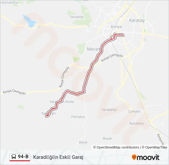 94-B Bus Line Map