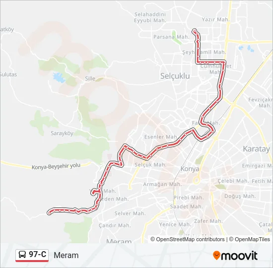 97-C Bus Line Map