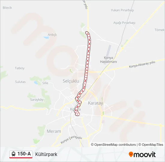 150-A Light Rail Line Map