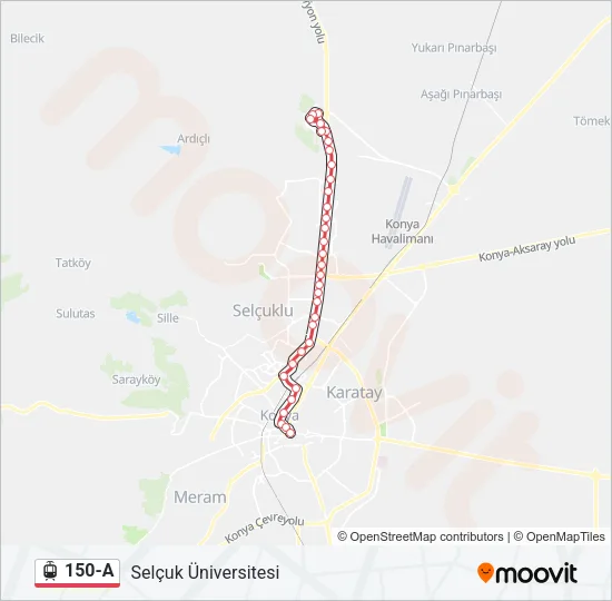 150-A Light Rail Line Map