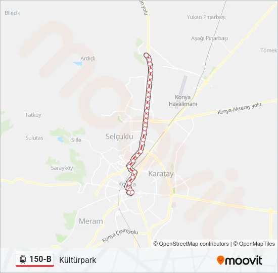 150-B Light Rail Line Map