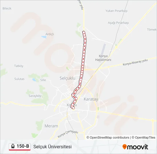 150-B Light Rail Line Map
