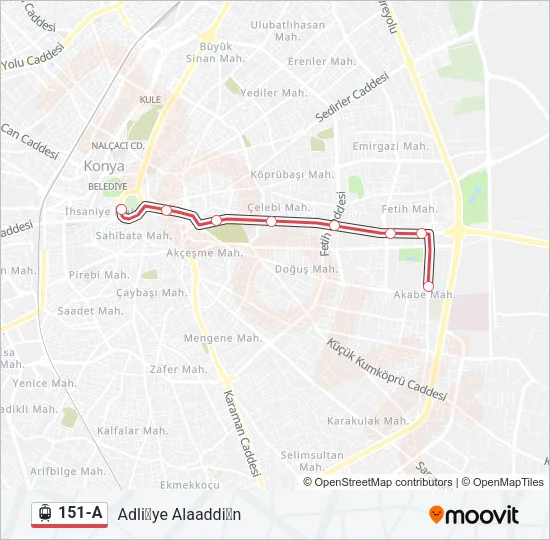 151-A Light Rail Line Map