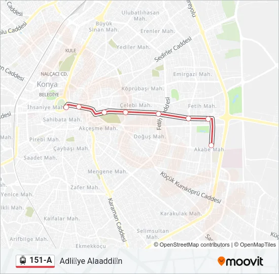 151-A Light Rail Line Map