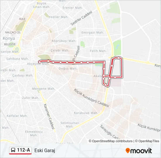 112-A Bus Line Map