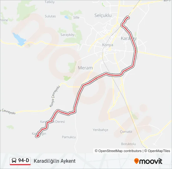 94-D Bus Line Map