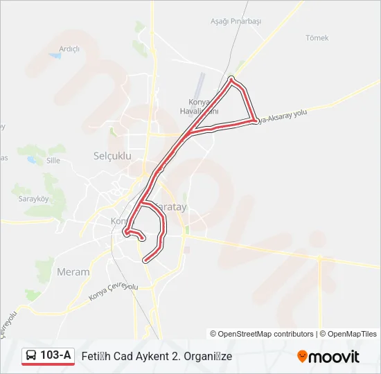 103-A Bus Line Map