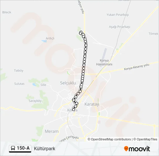 150-A Bus Line Map