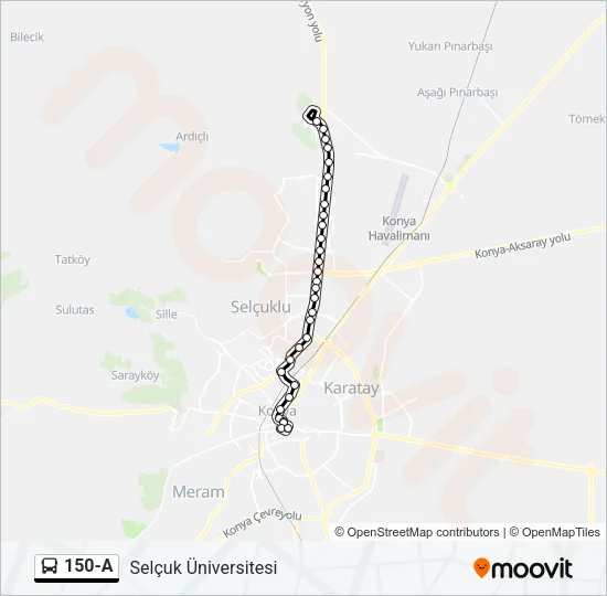 150-A Bus Line Map