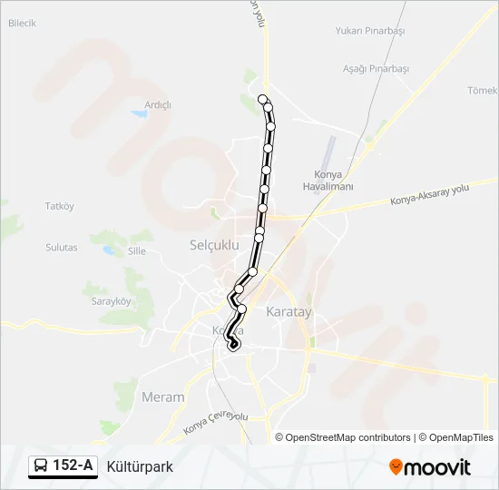 152-A Bus Line Map