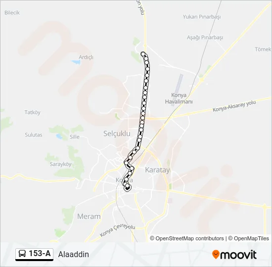 153-A Bus Line Map