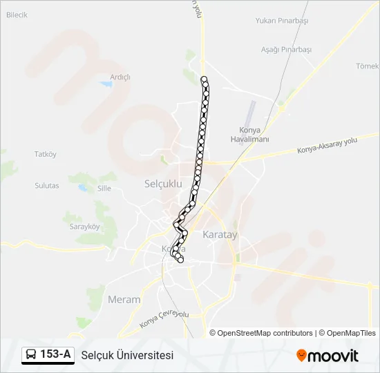 153-A Bus Line Map