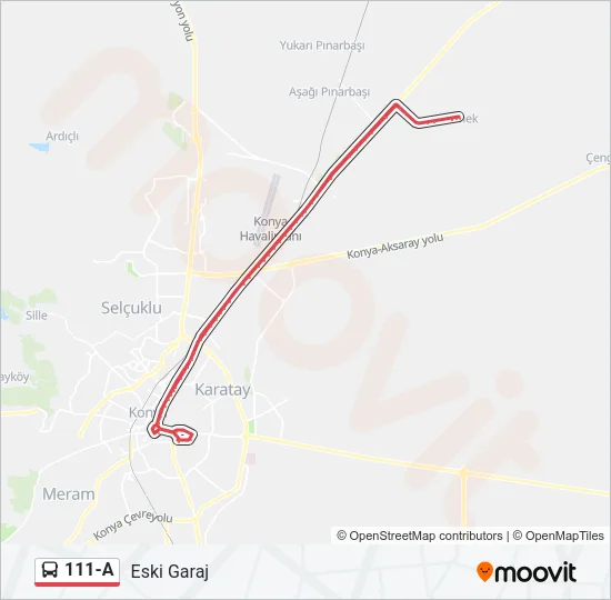 111-A Bus Line Map
