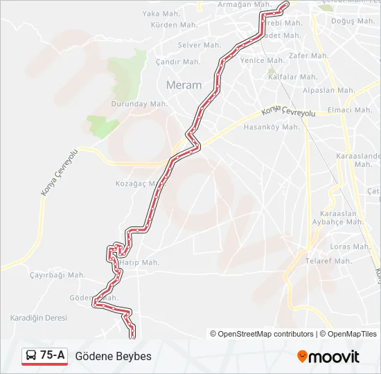 75-A Bus Line Map