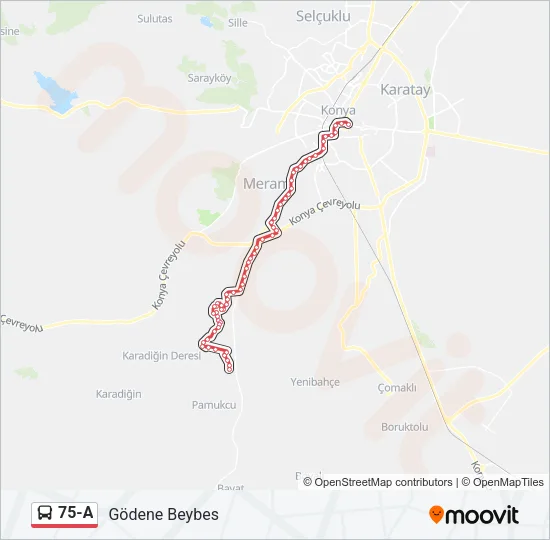 75-A Bus Line Map